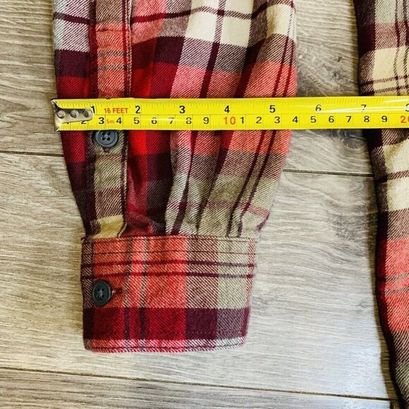 Columbia Omni-Wick Long Sleeve Button Up Flannel Shirt Men’s M Plaid Red Brown - Picture 6 of 14